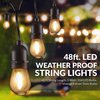 Newhouse Lighting Outdoor 48ft. LED String Lights with 2W S14 LED Filament Light Bulbs CSTRINGLED18